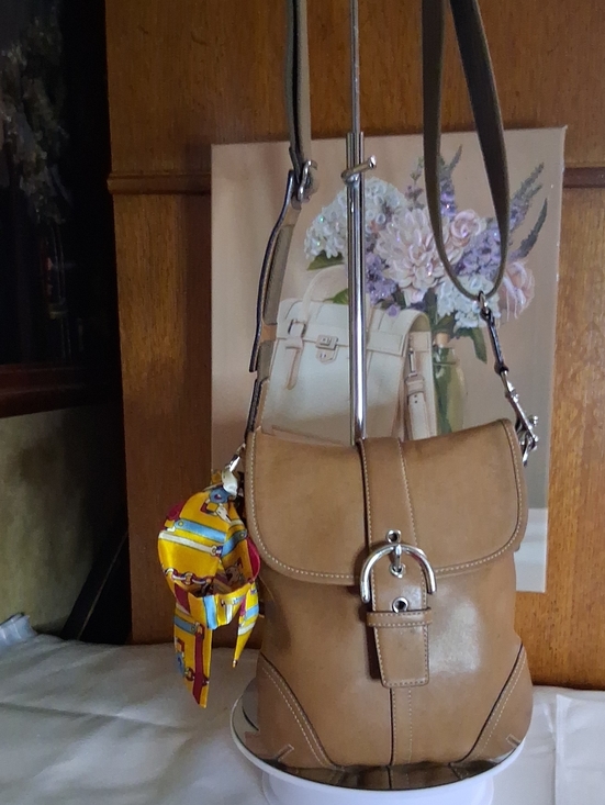 Coach Handbags - Coach Soho Camel Tan Leather Y2K Era with Buckle Strap ,Silver Hardware,COA INC.